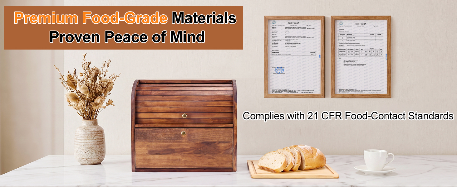 wooden bread box
