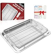 3 Set Air Fryer Basket, Air Fryer Pans and Tray for Oven with 90 PCS Parchment Papers, DEGOVIN No...