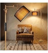 Scenekoy Vintage 68″ Tall Smart LED Floor Lamp for Living Room Bedroom, Remote Control Traditiona...
