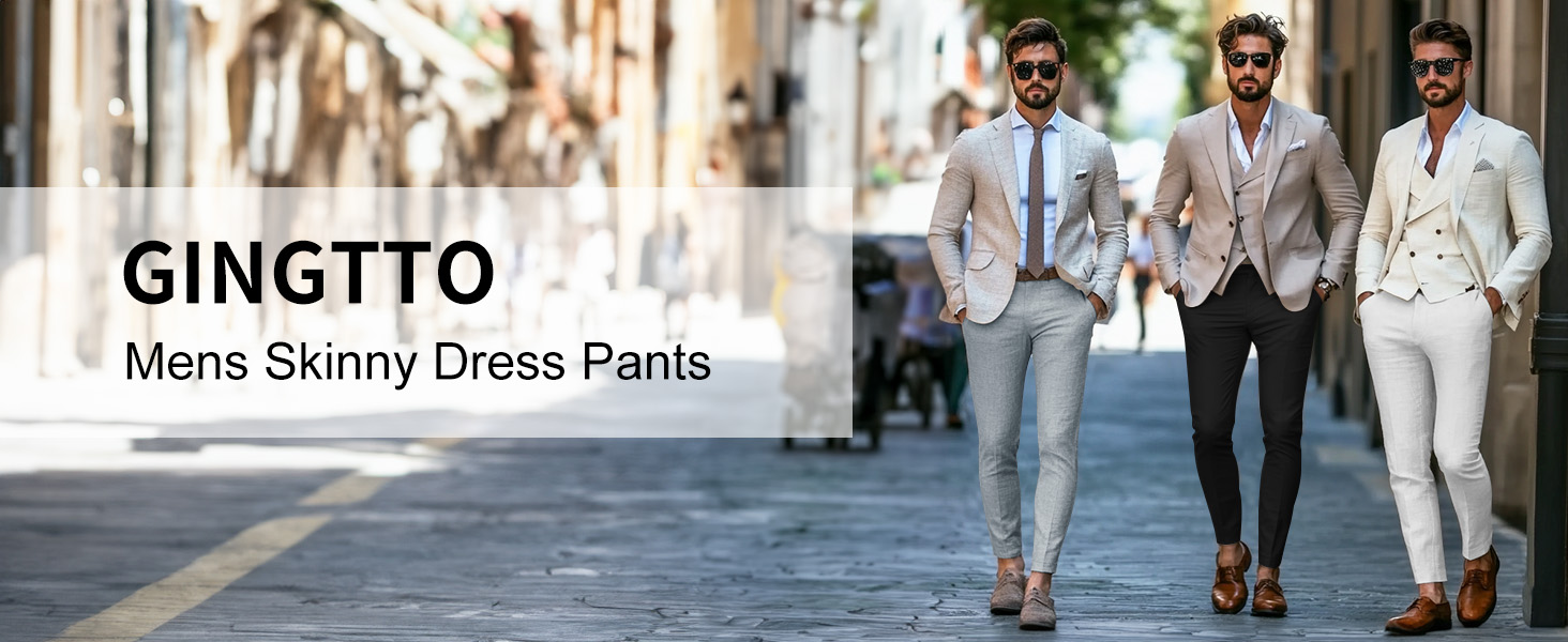 mens skinny dress pants
