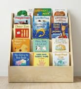 Humble Crew Kids Bookshelf, 6-Tier Front-Facing Book Display Organizer, Montessori Toddler Bookca...