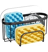 Consumest Sponge Holder Kitchen Sink Caddy Organizer, 304 Stainless Steel Kitchen Sink Organizer,...