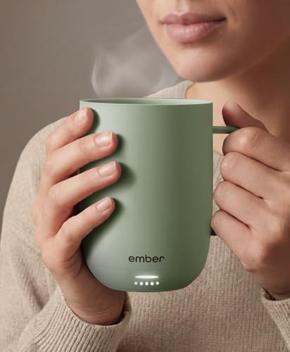 App-Controlled Heated Coffee Mug with 80 Min Battery Life and Improved Design