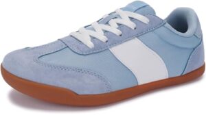 WHITIN Women's Wide Toe Box Barefoot Shoes | Fashion Suede Patchwork Design | Zero Drop Sole