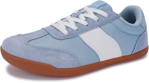WHITIN Women's Wide Toe Box Barefoot Shoes | Fashion Suede Patchwork Design | Zero Drop Sole