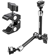 NEEWER Camera Top Handle with 3/8" ARRI Locating Pins, Comfort Silicone Grip with 1/4" 3/8" Threa...