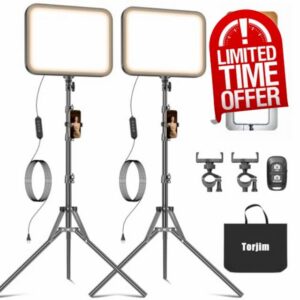 Torjim 12 Inch Video Light Kit for Creators