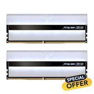 TEAMGROUP T-Force XTREEM ARGB 3600MHz CL18 16GB (2x8GB) PC4-28800 Dual Channel DDR4 DRAM Desktop Gaming Memory Ram (White) - TF13D416G3600HC18JDC01