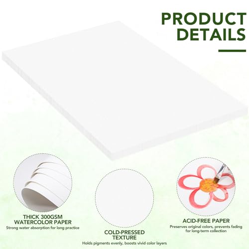 300GSM Thick Heavyweight Large Drawing Paper Bulk for Beginners Artists Professionals