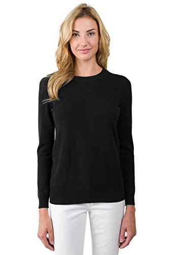 JENNIE LIU Women's 100% Pure Cashmere Crew Neck Sweater