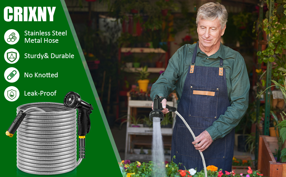 stainless steel garden hose 100 ft metal garden hose water hose expandable garden hose