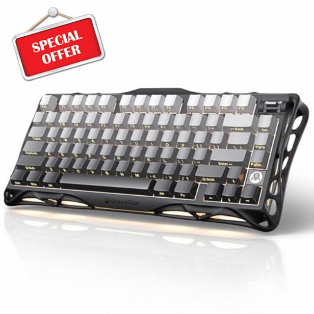 GravaStar Mercury K1 75% Wireless Mechanical Gaming Keyboard