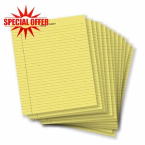 Amazon Basics Legal/Wide Ruled 8.5 x 11.75 inch Legal Pad