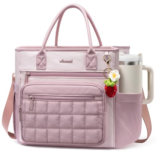 Puffer Adult Lunch Box for Women with Handmade Strawberry Charm