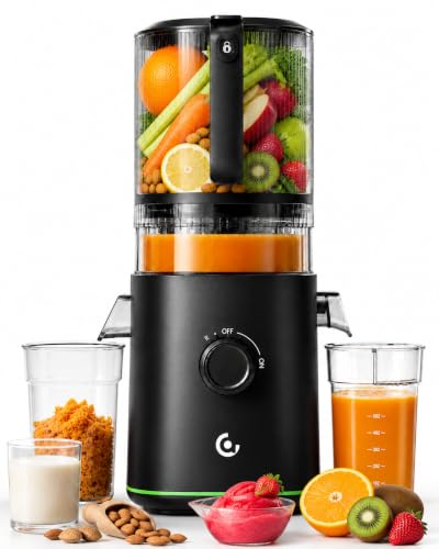 6.5-Inch Wide Mouth Whole Fruit Juicers with Self-Feeding 100oz Hopper