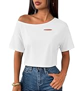 Avanova Women Polo V Neck Crop Tops Ringer Tee Short Sleeve Cropped T Shirts