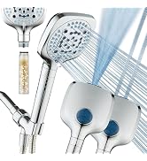 AquaCare Polaris High Pressure Multi Zone 208 Setting Shower Head & Handheld 3-way Combo System -...