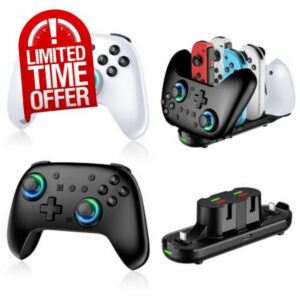 Switch Controllers 2 Pack with Charging Dock
