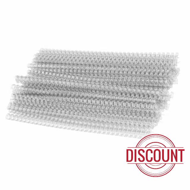 100 Pack Metal 3:1 Pitch Double Loop Wire Binding Spines