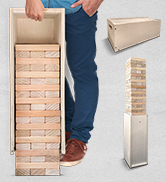 Giant Tower Game | 60 Large Blocks | Storage Crate/Outdoor Game Table | Starts Over...