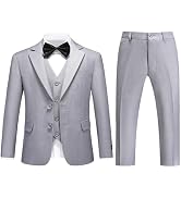 Boys Suit 3 Piece Check Plaid Kid Suit Set Single Breasted Two Button Boys Tuxedo Suits Formal fo...