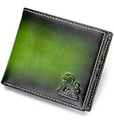 STEELLION Unisex Crocodile Embossed Leather Card Holder, Slim RFID Blocking Wallet with Coin Pock...