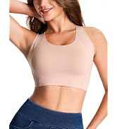 THE GYM PEOPLE Women’s Cross Back Low Impact Sports Bras Padded Wireless Seamless No Underwire Ts...