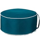 QILLOWAY Indoor/Outdoor Inflatable Stool,Round Ottoman,Foot Rest for Kids or Adults, Camping or H...
