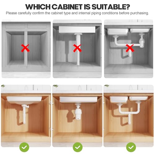 Slide Out Under Sink Drawers-Black(Patent Pending)