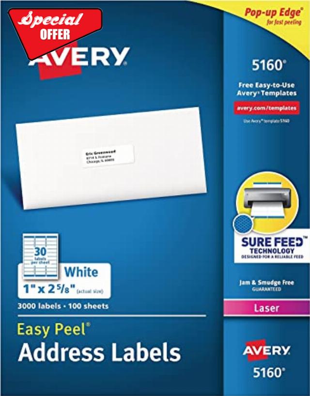 Avery Easy Peel Laser Labels