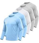 ZITY 5 Pack Long Sleeve Shirts for Men UPF 50+ UV Sun Protection Athletic Shirts for Fishing Runn...