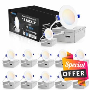 VOLISUN 12 Pack 3 inch Recessed Lighting