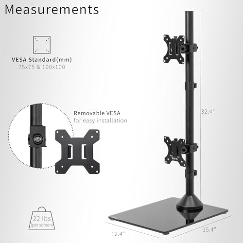 Holds in Stacked Vertical Position 2 Ultrawide Screens up to 34 inches