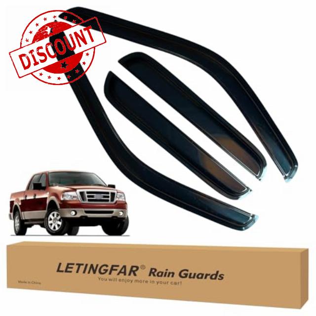 Window Visors Rain Guards for Ford F250 F350 F450 F550 Super Duty 1999-2004 2005 2006 2007 2008 2009 2010 2011 2012 2013 2014 2015 2016 Accessories