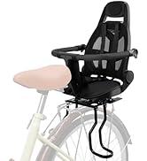 XIEEIX Rear Child Bike Seat,Rear Mounted Child Bike Seats,Back Mount Child Seat with Back Rest Ar...