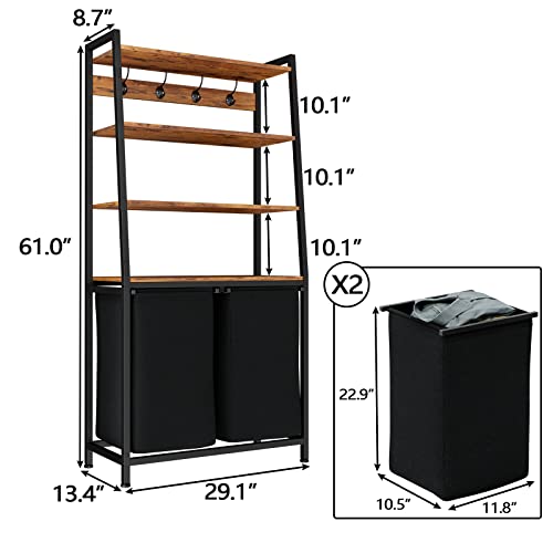 Double Clothes Hampers Organizers for Bathroom Bedroom