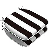 LVTXIII Indoor/Outdoor Chair Cushions Seat Cushions with Ties, Patio Chair Pads 16x17 Inch for Pa...