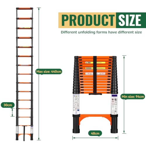 Heavy Duty Compact Retractable Ladde