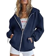 PRETTYGARDEN Women's 2025 Zip Up Y2K Hoodies Casual Long Sleeve Sweatshirts Fall Spring Track Jac...