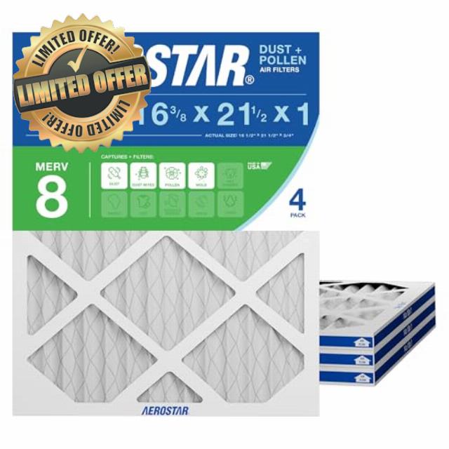 Aerostar 16.375x21.5x1 MERV 8 Air Filter