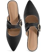 Ecetana Mary Jane Flats for Women: Dressy Pointed Toe Comfortable Casual Ballet Flats Shoes with ...