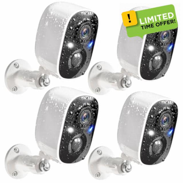 GMK Security Cameras Wireless Outdoor 4 Pack