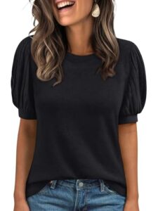AUTOMET Womens Summer Short Sleeve Sweater Dressy Business Casual Blouses 2026