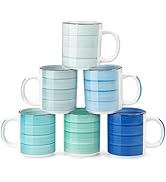 vancasso Bonita 12 Oz Coffee Mugs Set of 6, Ceramic Coffee Cups for Cappuccino, Latte, Tea, Cocoa...