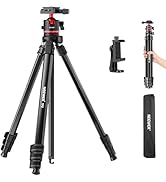 NEEWER Basics 72" / 182 cm Travel Tripod Monopod for Camera, Compact Lightweight Portable Video R...
