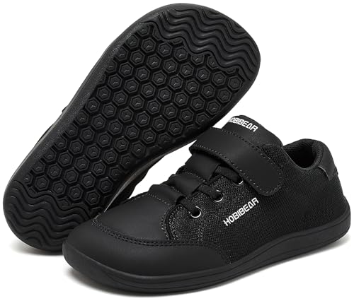 HOBIBEAR Kids Barefoot Shoes Wide Toe Box Zero Drop for Toddler Little Big Kid Boys Girls Walking Sneake