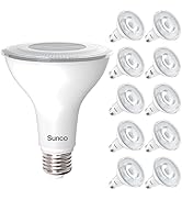 Sunco 6 Pack BR40 Light Bulb, LED Indoor Flood Light, Dimmable, 3000K Warm White, 1400 LM, E26 Ba...
