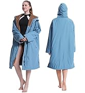 Oksun Waterproof Swim Parka, Windproof Surf Poncho Warm Coat, Recycled Fabric Water Resistent Ove...