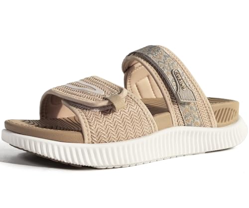 KuaiLu Womens Fashion Orthotic Slides Ladies Athletic Thick Cushion Recovery Sandals Adjustable Strap Slip On Walking Sandles With Comfortable Plantar Fasciitis Arch Suppo