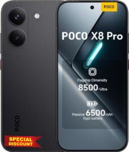 XIAOMI Poco X8 PRO 5G Ai (Compatible with Tmobile Mint Tello & Global) (256GB + 8GB) 6.59" 50MP Gamers Phone NFC Dual sim Unlocked Model 2511FPC34G Liberado (Black) | 50MP Cam